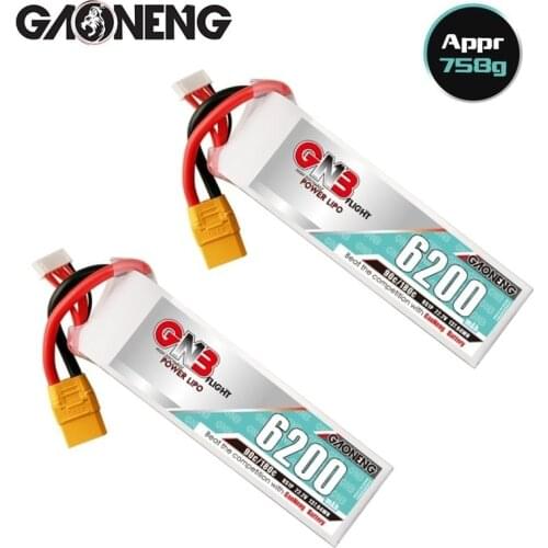 Original GNB 6200mAh 22.2V 6S 90C/180C Lipo Battery For RC Helicopter Quadcopter FPV Racing Drone Parts Any plug can be selected