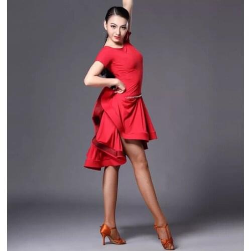New Latin Dance Dress Women Tassel Salsa Samba Tango Latin Dance Dress Latin Competition Dresses Tango Dance Skirt Dancewear