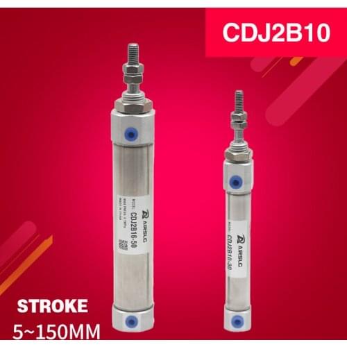 Free Shipping CDJ2B CDJ2B10 Mini Pneumatic Cylinder Double Acting Single Rod -5-10-20-25-30-35-40-45-50-55-60-75-100-125-150 Air