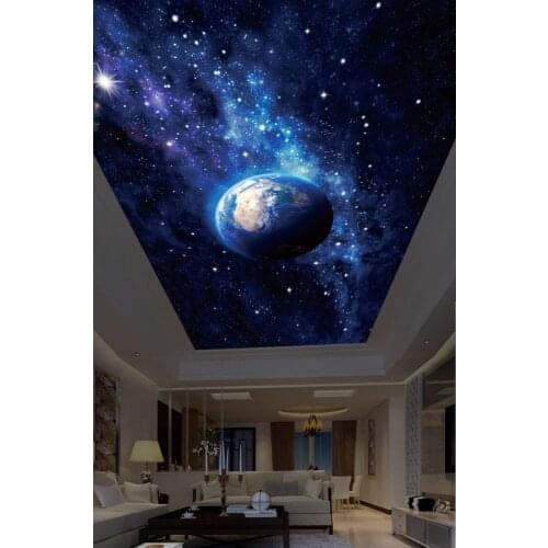 Custom ceilings wallpaper for walls 3 d for living room Beautiful starry sky 3d ceilings