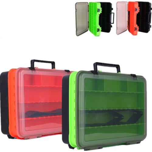 Portable Double-layer Waterproof Fishing Tackle Box Fishing Lure Spoon Hook Bait Storage Box Outdoor Fishing Accessories