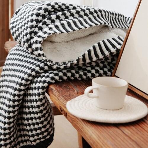 Drop Shipping Knitted Blanket And Throws Adult Thick Warm Winter Blankets Home Soft Blankets On 130*160cm Bedding