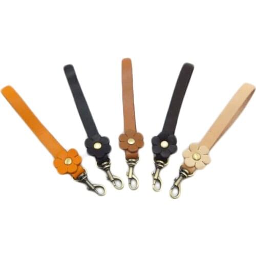 Bag Handle 100% Real Cow Leather Shoulder Bags Belt DIY Replacement Handbag Flower Strap Bag Parts Accessories Decoration Gift