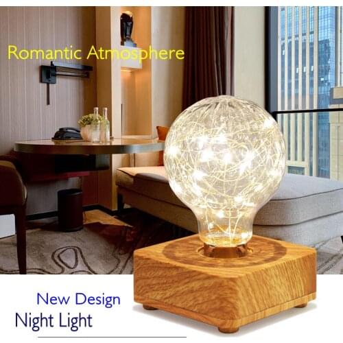 Led New Design Atmosphere Night Light Table Lamp Desk Lighting USB Copper Wire String