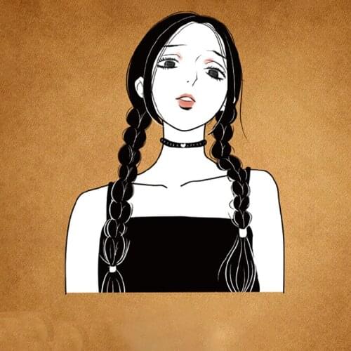 Beauty Cool Girl Patch Thermal Sticker On Clothes Heat Transfer DIY T-shirt Patches For Clothing Fashion Girl Iron On Patch