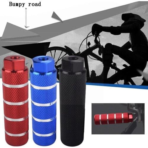 1 Pair Non-slip MTB Bike Footrest Lever Aluminum Alloy Axle Pedal Bicycle Foot Pegs Front Foot Cylinder BMX Rear Pegs Stunt B5W8