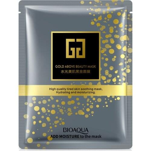 1 Sheet Skin Care Black and Golden Facial Mask Firming Facial Mask Skin Care Products Rejuvenation Skin Hydration Mask