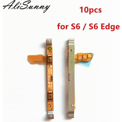 AliSunny 10pcs Volume Flex Cable for SamSung Galaxy S6 Edge G920F Volume Key Side Button Repair Parts