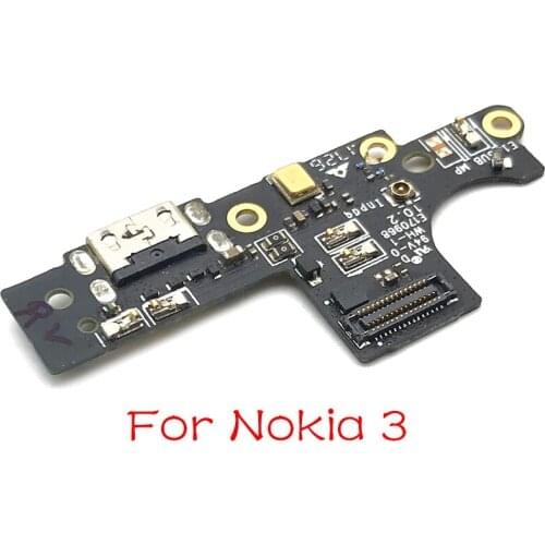 10pcs/lot, For Nokia 3 TA-1020 TA-1032 Micro USB Charging Port Flex Cable Dock Connector Board Replacement Parts