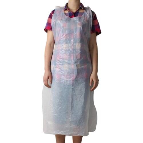 10 Pieces Of Individually Packaged Waterproof And Oil-proof Kitchen Disposable Supplies Plastic 60x90cm Apron Q6A8