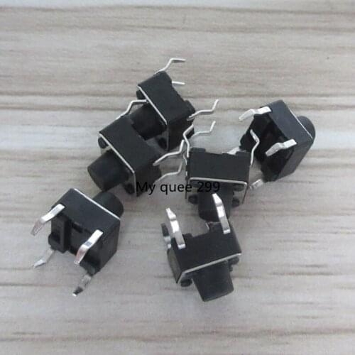100Pcs 6*6*6mm 4pin Quality Mini Micro Momentary Tactile Push Button Switch G08 Drop ship