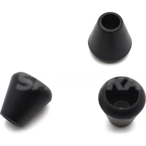 25pcs/pack Zipper Pull Ends Bell Stopper Without Lid Cord Lock Plastic Black Size:14mm*14mm