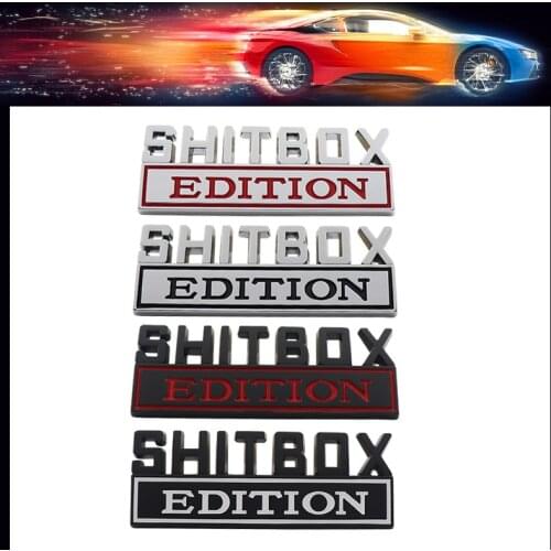 3D Premium SHITBOX EDITION for car Hood Fender trunk Rear Bonnet Nameplate Decal Emblem Badge Sticker