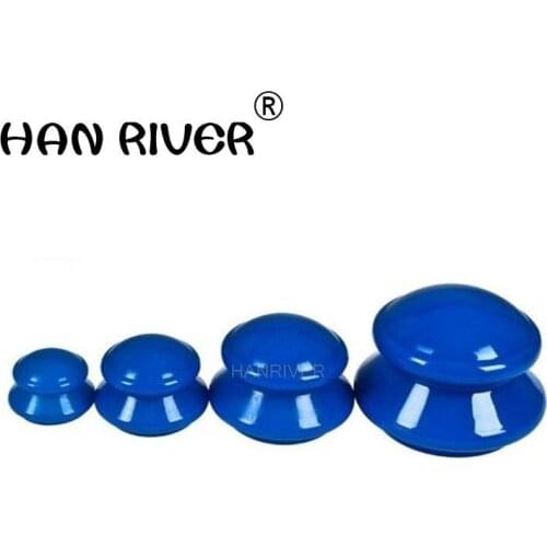 4pcs 1set Health care small body hijama anti cellulite vacuum rubber massager cupping cups chinese healthy therapy massages