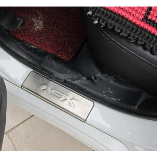 Free Shipping stainless steel scuff plate door sill 4pcs/set car accessories for Mitsubishi ASX 2011 2012 2013 2014