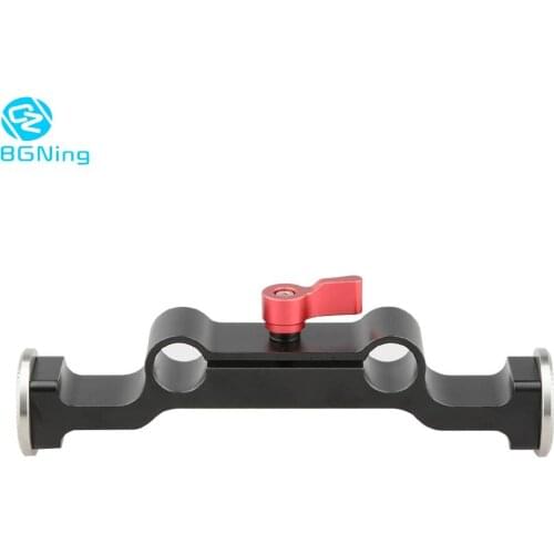 BGNing New Design Aluminum Alloy Dual 15mm Rod Clamp with Arri M6 Rosette Adapter for SLR Camera Arri Rosette Accessories