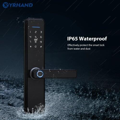 Biometric Fingerprint Lock Waterproof Tuya Smart Digital Lock Wifi Password App Smart Electronic Lock Security Home Keyless Lock