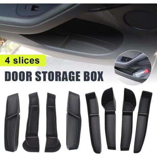 For Tesla Model 3 Y Side Door Storage Box Tray TPE Waterproof Interior Organizer Auto Accessories Decoration