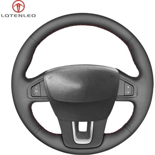 LQTENLEO Black Artificial Leather Car Steering Wheel Cover For Renault Laguna 2008-2015 Latitude 2010-2015 Talisman 2012-2014