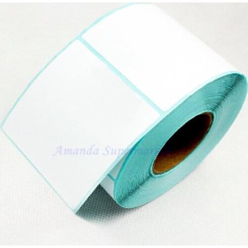 Label 60*60 mm 500 Pcs/Roll Thermal Label Blank Label For Supermarket Logistics Barcode Price Label High Quality