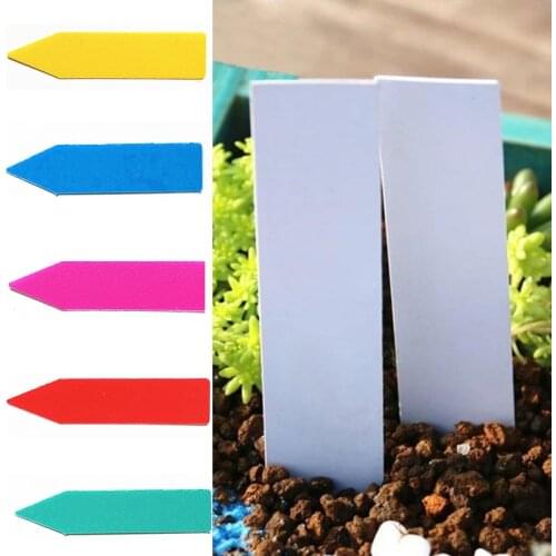 100pcs Reusable PVC Plants Labels Hang Tag Tree Fruits Flower Pot Waterproof Markers Sign Garden Tools tree label Garden Decor
