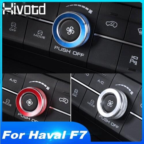 Hivotd For Haval F7 F7X car air conditioning switch AC knob cover Control adjustment sticker decoration interior accessory 2019