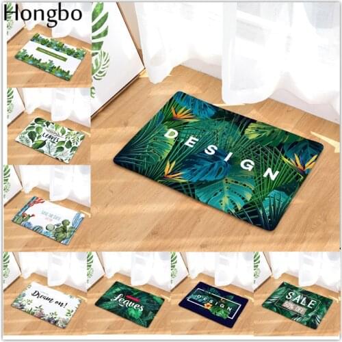 Hongbo Doormats For Entrance Door Leaf Flower Pattern Carpets For Living Room Home Decor Area Rug Bedroom Carpets Bathroom Mats