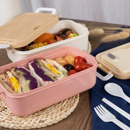 Insulation Lunch Box Large Capacity Student Lunch Box Leak-proof Three-piece Tableware Office Worker Lunch Box
