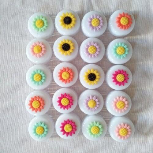 LIUSVENTINA DIY resin color flower double US-pupil storage box contact lens case for eyes contact lenses box for glasses