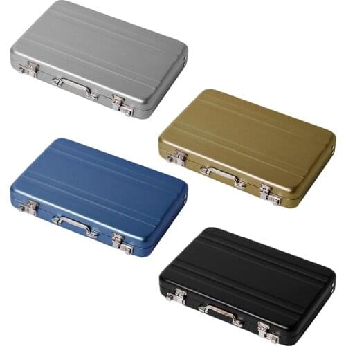 Mini Code Case Style Aluminum Card Holder Case Box Storage Organizer for Business Men Boss Name ID Credit Gift Card