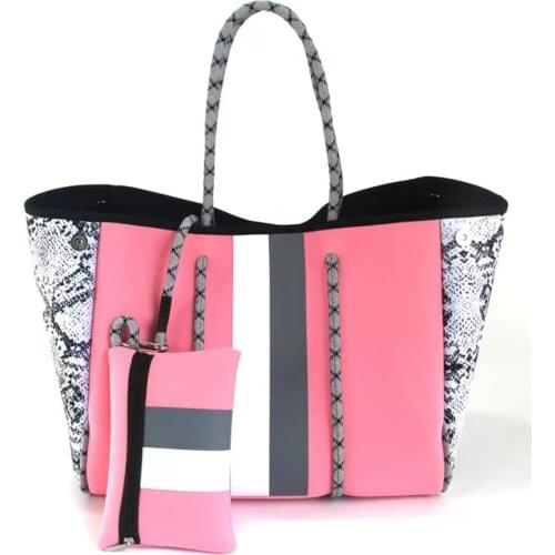 Neoprene Beach Bag Women Large Capacity Shoulder Bags Light Bolsas Ladies Fashion Casual Handbags Summer Vacation