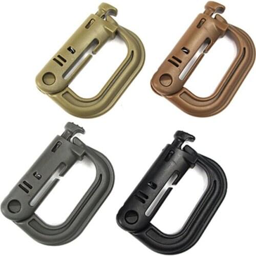 2PCS Nylon D Buckle Carabiner Quick Hook Hanging Buckle Bag Backpack Tactical Accessories EDC Outdoor Camping Equipment Tool
