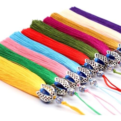 5Pcs/Pack vertical ice silk fringed tassel taiga gamma crown alloy hanging ear pendant DIY Jewelry clothing crafts accessories