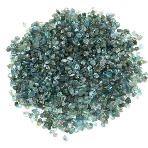 Drop Shipping 50g 2 Size Natural Blue Apatite Crystal Gravel Tumbled Polished Stone Healing Mineral Crystals