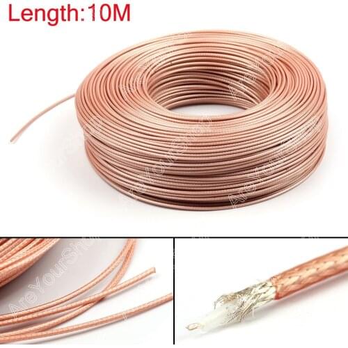 Areyourshop Sale 1000CM RG179 RF Coaxial Cable Connector 75ohm M17/94 RG-179 Coax Pigtail 32ft Plug