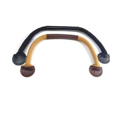 FASHIONS KZ 42CM Genuine Leather With Canvas Tote Bag Strap Female DIY Bag Accessories Handbag Handle KZ0303