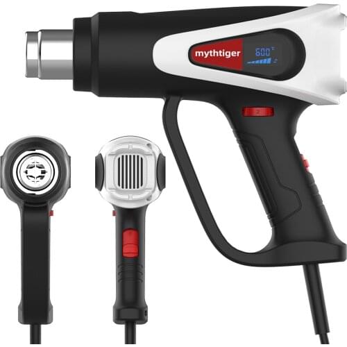 Heat Gun Heavy Duty Hot Air Shrink Gun with Blu-ray LCD Display Adjustable Temperature Soldering Hot Air Gun Shrink Wrappin