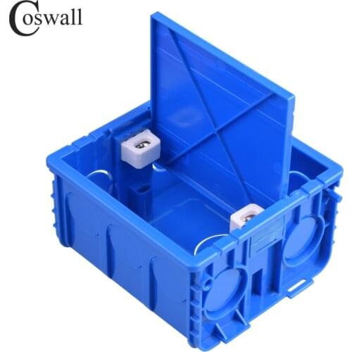 Coswall 86 Type Internal Mounting Box With Wall Blank Panel Blind Cover Dustproof Distinguish Between Weak and Strong Current