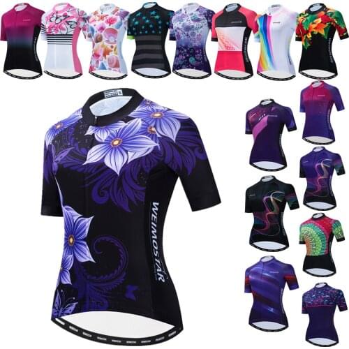 Cycling Jersey Women Short Sleeve MTB Bike Jersey Breathable Quick-dry Bicycle Clothing Full Zipper Cycling Wear S-2XL