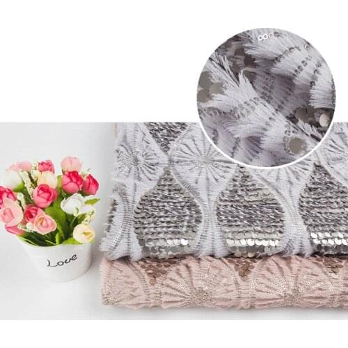 1MX1.3M INS Sequin PV Plush embroidery Rabbit Fleece Fabric For Homdecor DIY Sewing Materials For Pillow Scarf Clothes