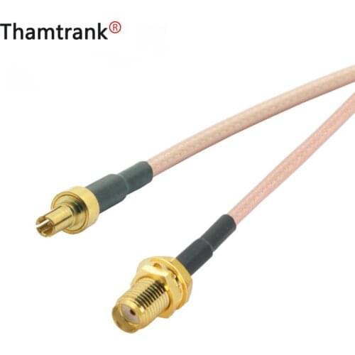2pcs/lot Straight CRC9 Male Plug to SMA Female Jack RG316 Pigtail Cable SMA CRC9 RF Coaxial Cable Assembly 15cm 6"