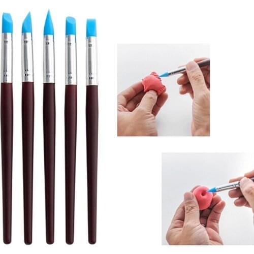 10pcs Silicone Clay Sculpting Tools 2 Way Modeling Dotting Tool Color Sculpting Shapers Pottery Sculpture