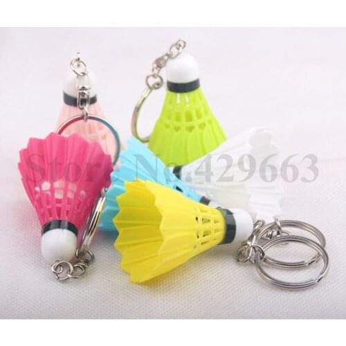 10 pcs/lot Sport Goods Keychains, Cute Mini Badminton KeyChain, Ball Keyrings, jewelry accessories, Creative, Personality Gift