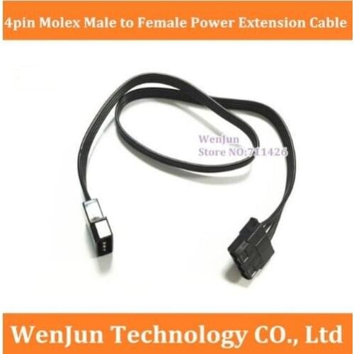 100pcs/lot Free Shipping 4Pin IDE Molex Male to Female M/F EXTENSION Power Supply Cable Ribbon Cable Cord-- 30cm / 40cm/50cm/1m