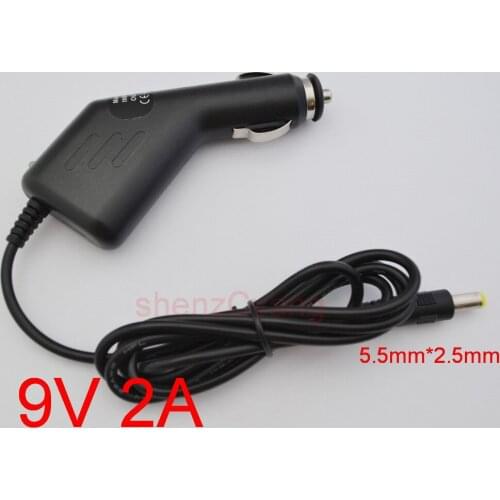 100pcs High-quality, 9V 2A & 2000mA DC 5.5mm x 2.1-2.5mm Car Charger Power Supply