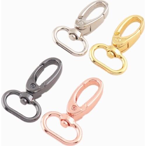 20mm Swivel Clasp Claw Rose Gold For Dog Tie-out Collar Webbing Swivel Dog Hook Lobster Clasp Purse Clip Handbag Key Clasp Strap