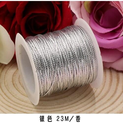 23 meters per roll DIY gold and silver hollow ribbon label card string rope and used for packing decoration in different colors