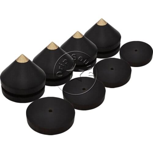 23mm/0.91" Ebony Speaker Shock Spike Amplifier Shockproof Stand Isolation Feet Base Pad #CWF