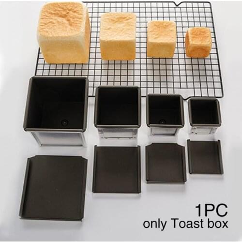 Non Stick Bread Mould Toast Box Home Coating With Lid Easy Clean Kitchen Accessories Tool Square Aluminum Alloy Mini Baking