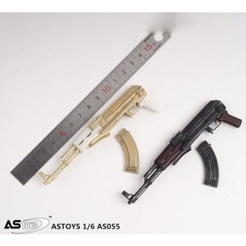 Astoys 1/6 Soldier Doll As055 Folding Holder Ak Pvc Material 12'' Action Figure Toy Weapon Model Personal Collection Friend Gift